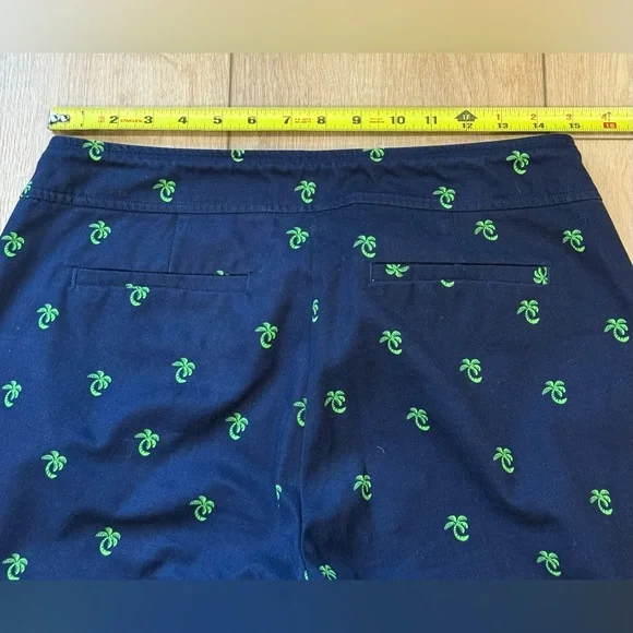 Lilly Pulitzer Navy Palm Print Drawstring Pants Size 6 - Picture 5 of 5